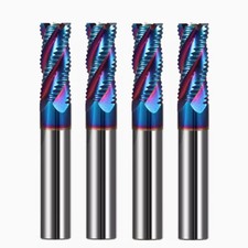 HRC65 4mm-12mm 4 Flute Tungsten steel Roughing End Mill 4/6/8/10/12mm Shank