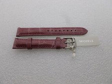 Genuine Michele 16mm Mauve Alligator Watch Band Strap New