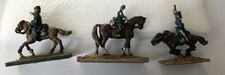 A Horse Lot 9 - 3 Painted Lead Soldiers H. Average 4.8 Cm