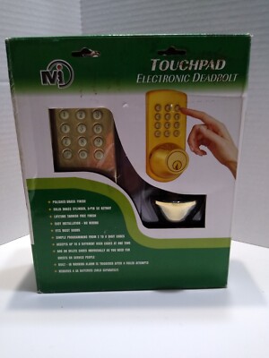 MI Morning Industries Touchpad Electronic Deadbolt Polished Brass PKF-01P