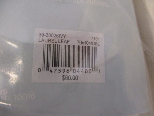 New LENOX Laurel Leaf TABLECLOTH Oblong 70" x 104" Gold Ivory Lattice - Picture 7 of 7