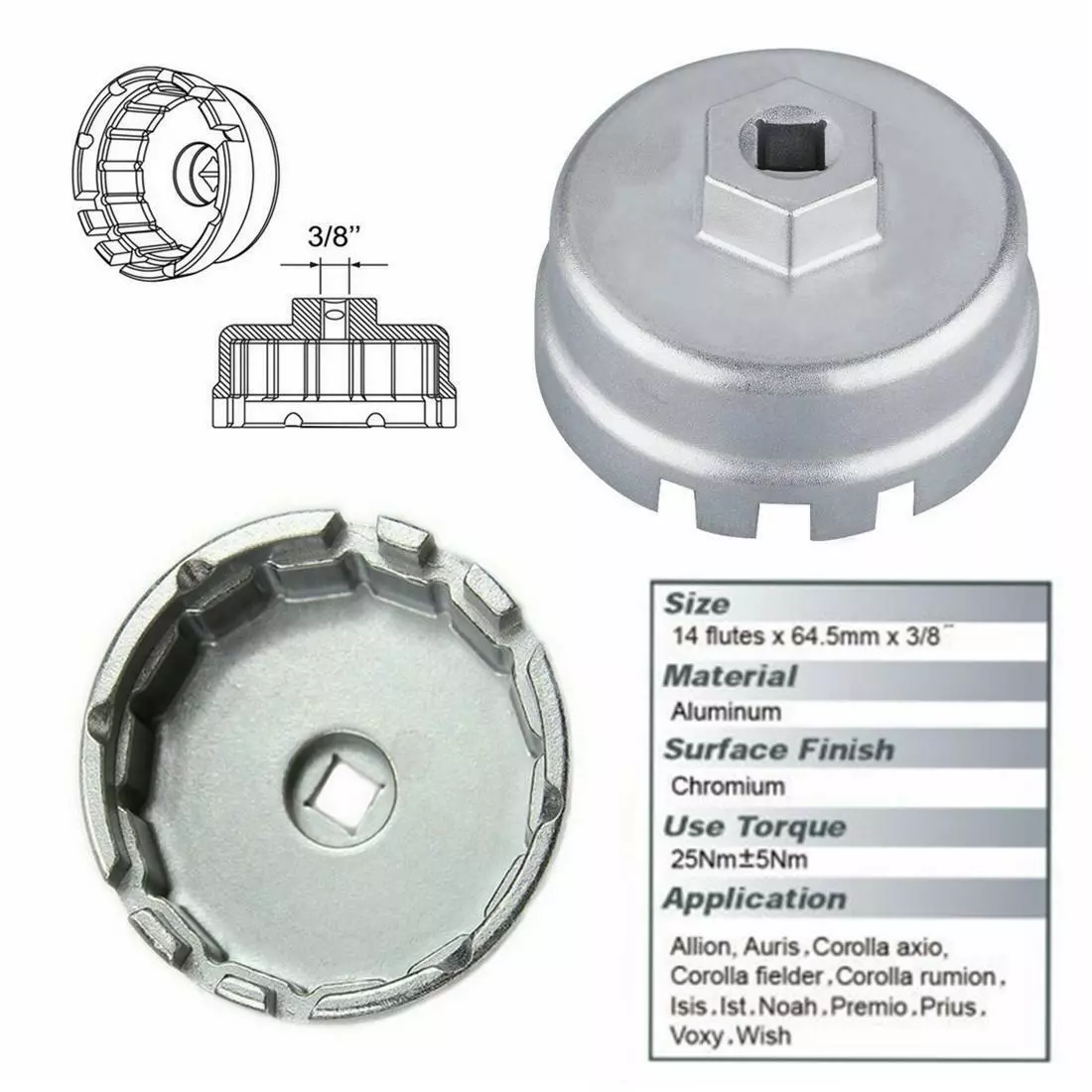Oil filter cheap wrench sizes
