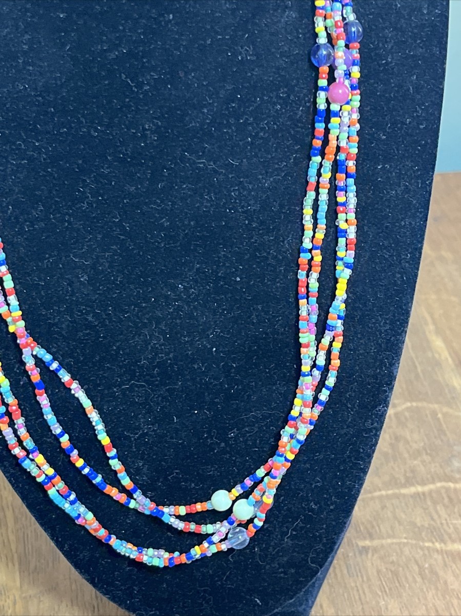 アクセサリー CALEE JEWELRY BEAD NECKLACE Set Of Two 40” Tiny Glass Bead Necklaces New 5-17 | eBay