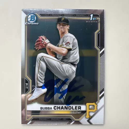 2021 BUBBA CHANDLER PIRATES TRUE ROOKIE CARD Bowman Draft Chrome 1st IP Auto