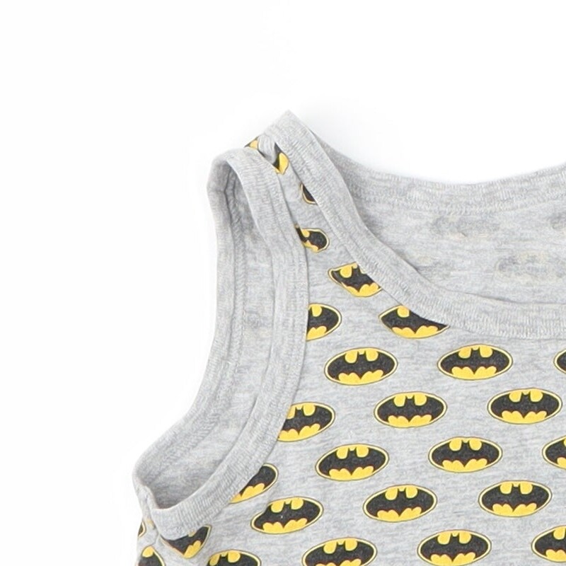 George Boys Grey Cotton blend Tank Size 3 Years - Batman image 3
