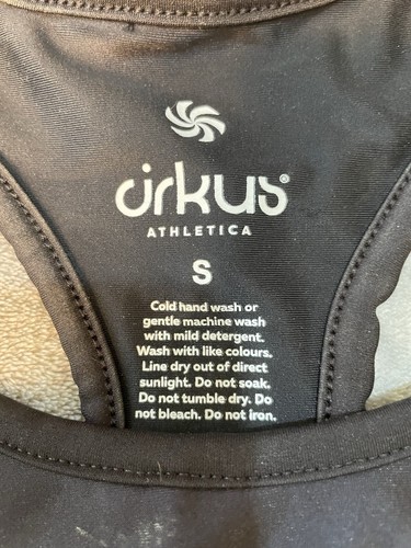 Sports Bra Crop Top Athletica Cirkus Harness Back Gym Sz Small Aust Made SKULLS - Picture 2 of 4