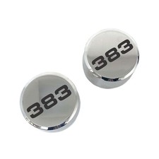 Small Block Chevy 383 Polished Billet Aluminum Valve Cover Breathers - Engraved