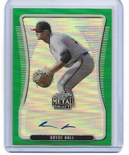 Bryce Ball Leaf Metal Chrome Draft GREEN Refractor RC Auto Rookie Autograph /10