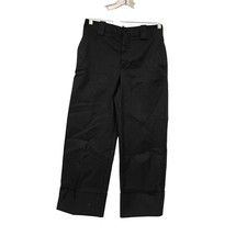 Zara Womens Chino Pants Size S Black Straight Leg With Turn Up Hems 8729/061 NWT
