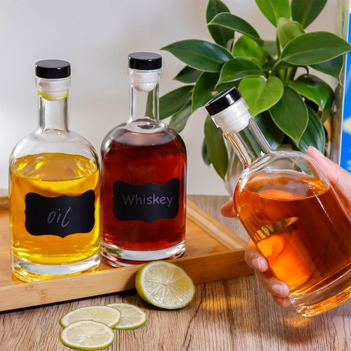 6Pack Glass Bottles with Cork 12oz Clear 375ml 12.7oz Bottle - Picture 6 of 7