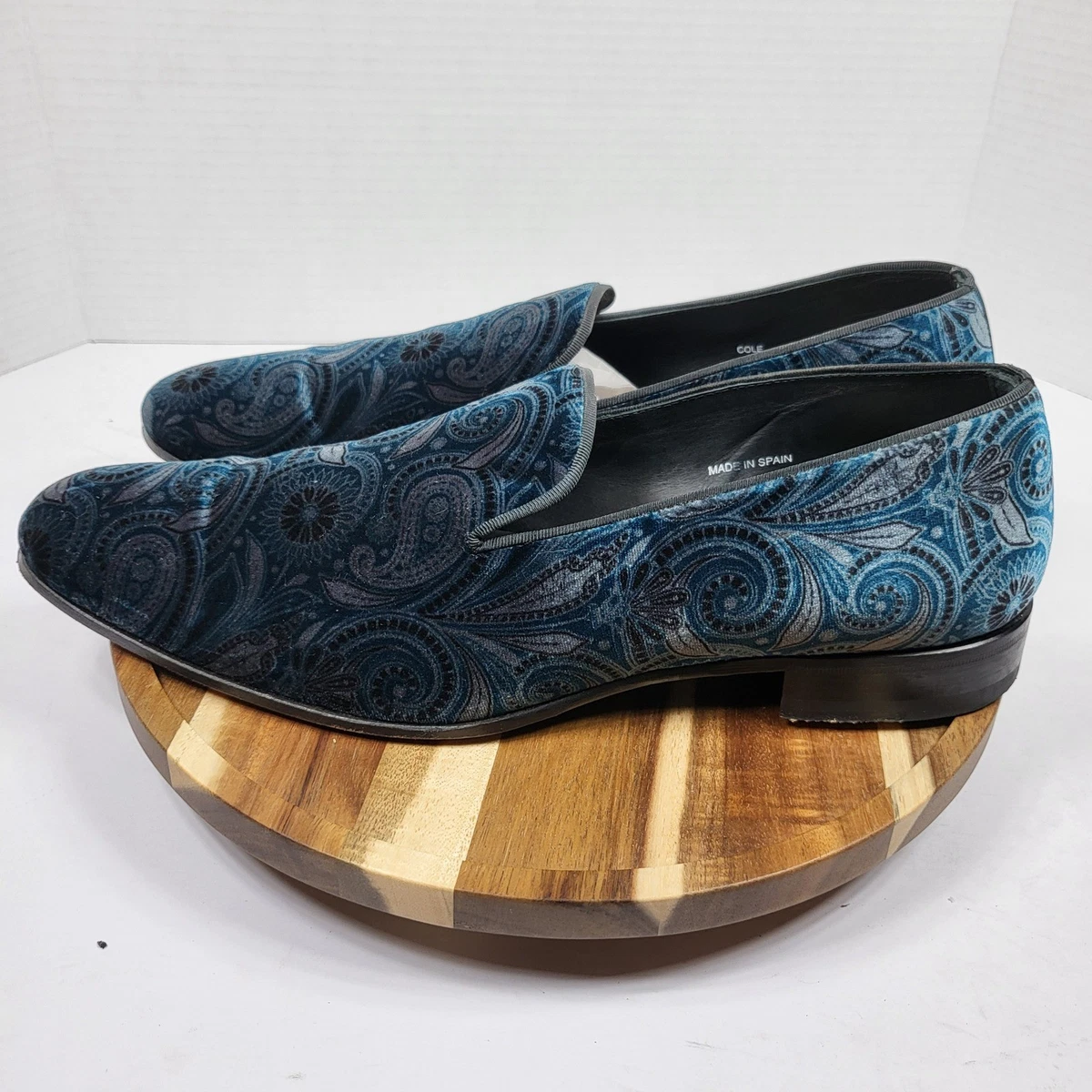 Mezlan Custom Irabu Loafers Men\'s Size 10 Navy Blue Lizard Leather Dress Shoes Mezlan M Blue Dress Shoes for Men for sale | eBay main image 4