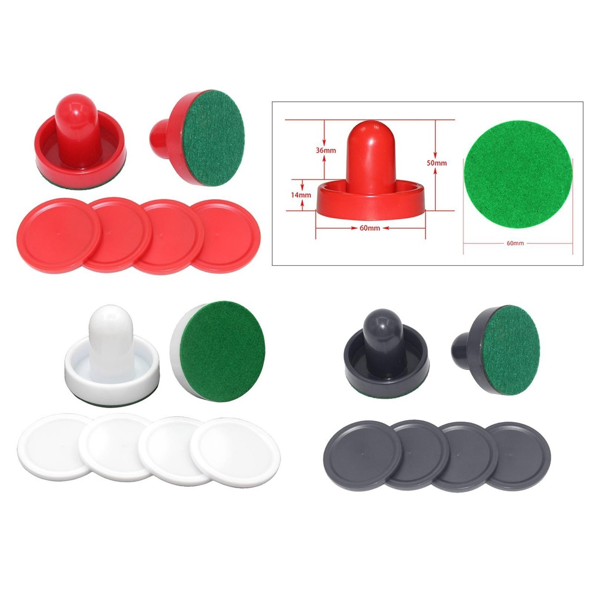 6 pièces/ensemble grand 94mm Air Hockey Table feut... – Grandado