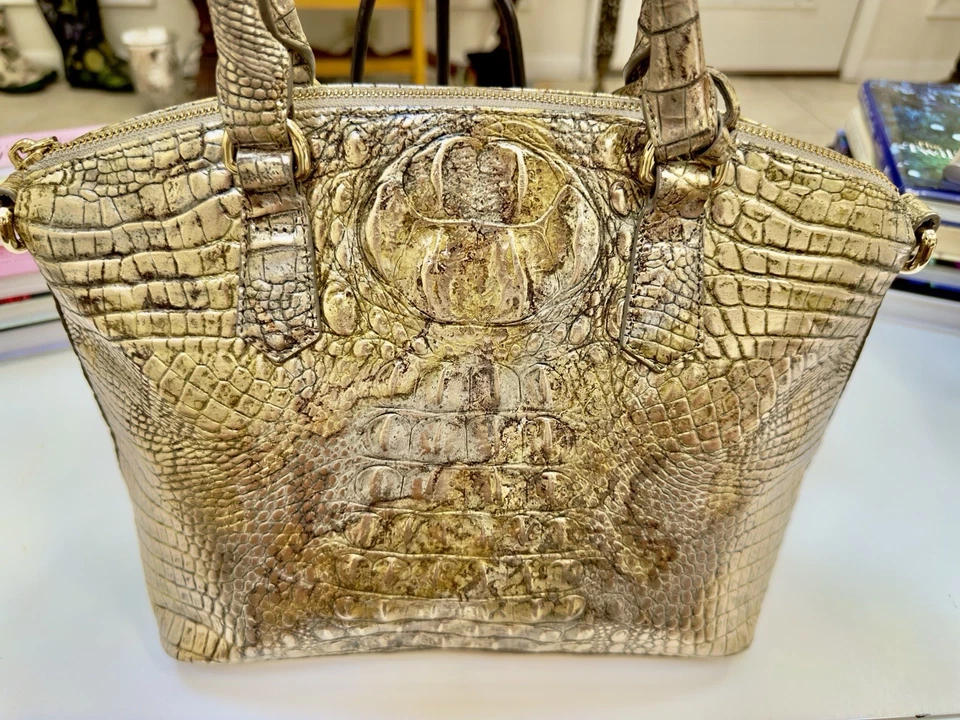 Brahmin Symphony Medium Duxbury NWOT. Stunning Silver & Gold Metallic - Image 3 of 4