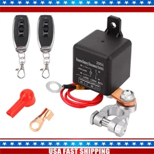 12V Wireless Dual Remote Car Battery Disconnect Relay Master Kill Cut-off Switch