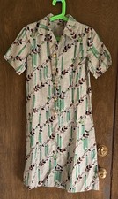 Adorable Peapod floral button up shirt dress (Size 6? See measurements)