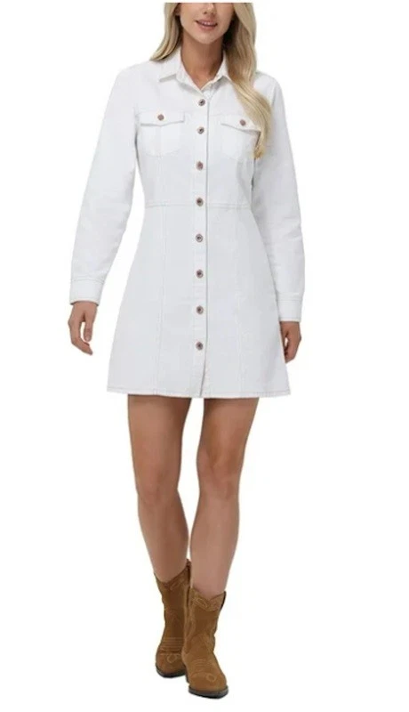 White Dresses for Women with Buttons for sale | eBay