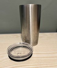 Yeti 20 Oz Silver Stainless Steel Insulated Tumbler With Drink Through Straw Lid