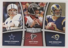 2010 Topps Unrivaled Trios 274/299 Matt Ryan Sam Bradford Roger Staubach HOF qw7