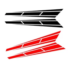 2pcs Stripe Graphics Car SUV Racing Body Roof Hood Decals Stickers Universal