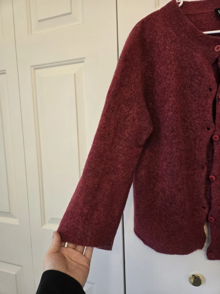 Плюшевый кардиган на пуговицах Eileen Fisher Mohair Mélange свитер большой размер - Изображение 2 из 4