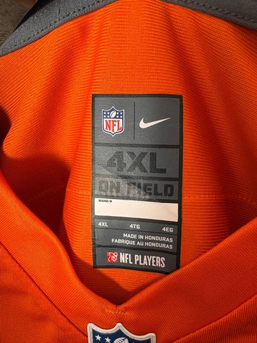Nike NFL On Field Denver Broncos Peyton Manning #18 Jersey (Men’s 4XL) Orange - Picture 5 of 8