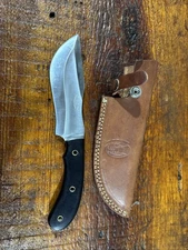 CFK Custom Forged Knife Fixed Blade Hunter/Survival Knife.  Leather Sheath. 