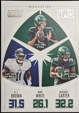 2022 Score Fantasy Stars #FS8 A.J. Brown,Mike White,Michael Carter