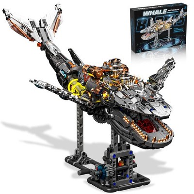 Mechanical Whale Building Set, Ocean Animal Model with Light for Adults Home ...