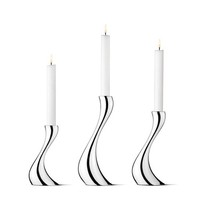 Georg Jensen - Kerzenhalter Cobra Aus Edelstahl - 3X Geschwungener KerzenstäNder