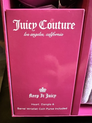 Juicy Couture Exclusive Mini Tote Big Spender 3 Piece Gift Box Set Violet Tulle - Picture 7 of 10
