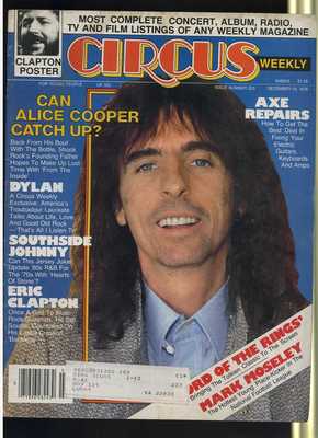 Circus Dec 1978 Alice Cooper Bob Dylan E Clapton MBX28