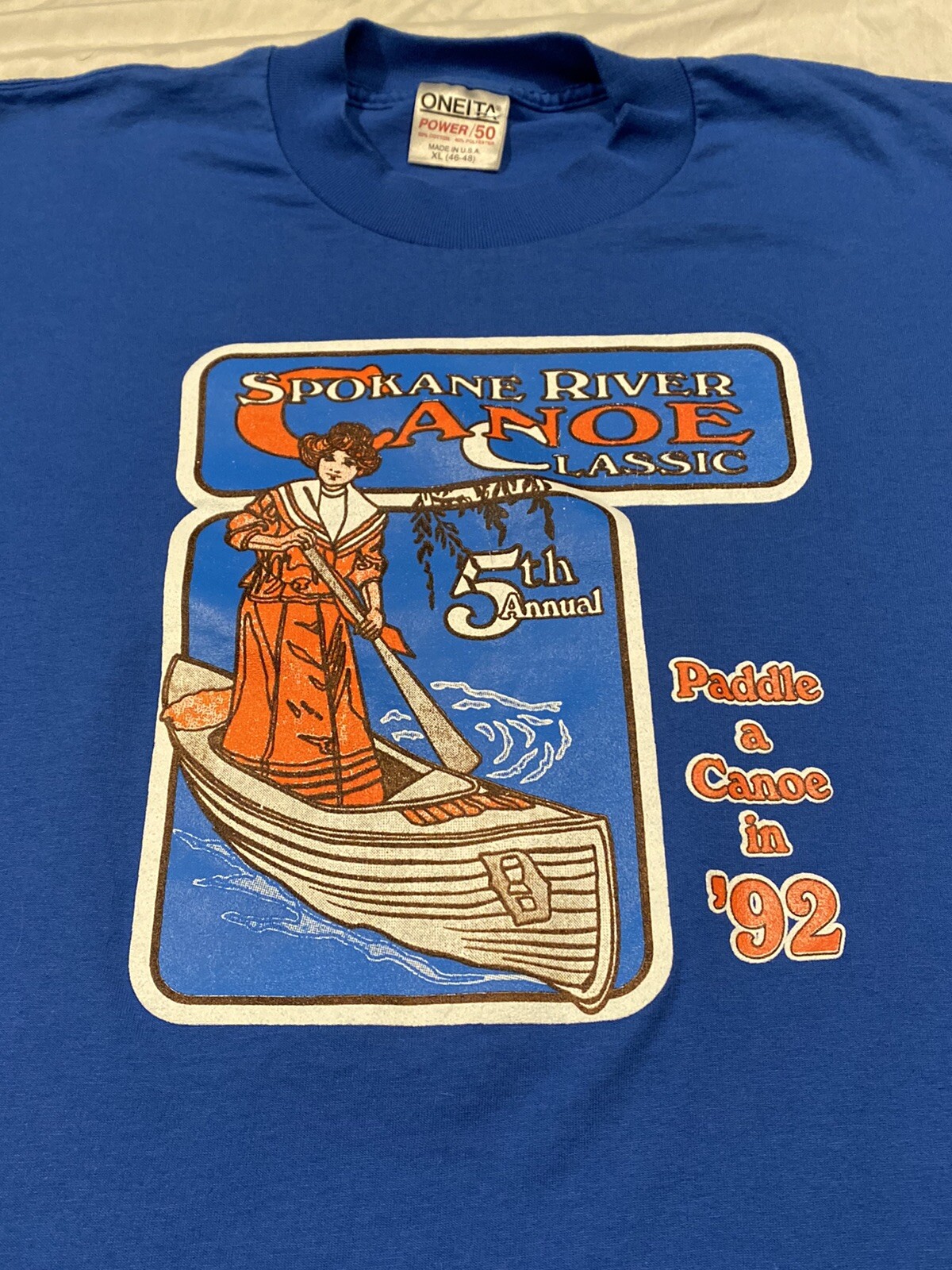 Vintage 1992 Spokane River Canoe Classic size XL sing… Gem