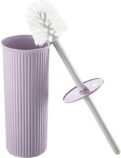 Ribbed toilet Brush with Bin Lilac, Decorative Bowel Scrub Brush