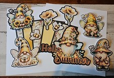 scrapbook page kit Printed die cuts and Mats Hello Summer  1006