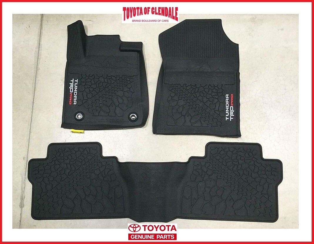 2014-2021 Toyota Tundra TRD Pro All Weather Floor Liners / Rubber