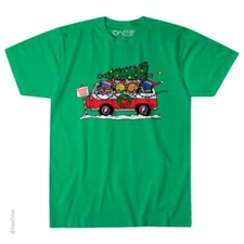 GRATEFUL DEAD-STEAL YOUR CHRISTMAS TREE-BEAR-BUS-T-SHIRT S-M-L-XL-2X Garcia,Lesh