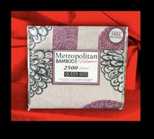  METROPOLITAN BAMBOO Home Hypoallergenic 2500 Thread ct QUEEN SIZE Bed Sheet Set
