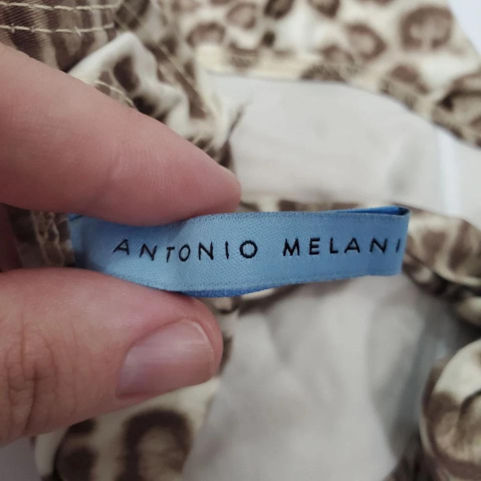 Antonio Melani Women's Beige Tan Animal Print Halter Neck Bandeau Bikini Size L - Image 3 of 4