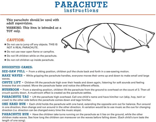 6' Outside Play Parachute with 8 Handles - Picture 3 of 5