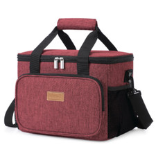 Borsa Termica 15L Porta Pranzo 24 Lattine Uomo Donna Campeggio Viaggio Borgogna.