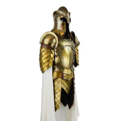 Steel Medieval Larp Warrior Kings guard Full Body Armor Knight Suit for Gift