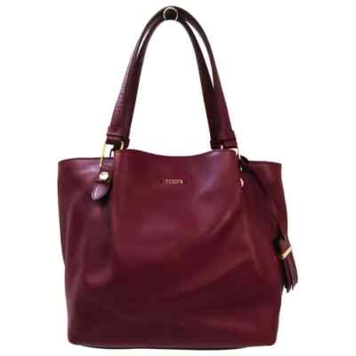 Tod's Flower Women's Handbag Bordeaux Beautiful Bag Purse