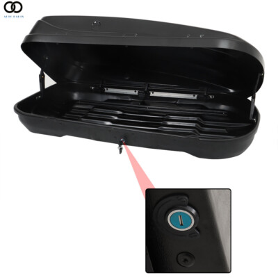 14 ft3  Car Rooftop Cargo Box Carrier Roof Mount Luggage Storage With 2 Locks