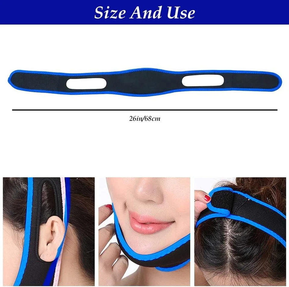Kinnband Anti-Schnarch-Kinnriemen Schnarchstopper Schnarchen Schlaf Antischnarch - Bild 4 von 4