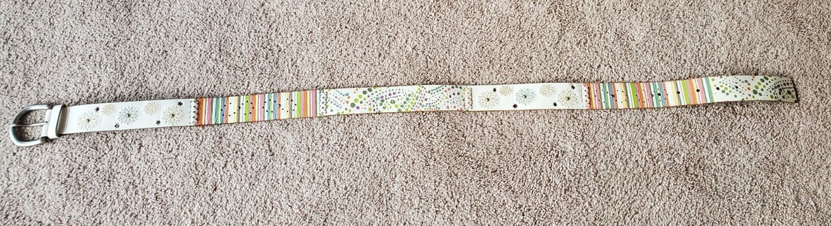 FOSSIL Collage Belt Fossil Patchwork Leather Belt With Oval Buckle Large  main image 3