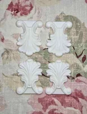 New! Beautiful! Shell Medallion 4pcs Furniture/wall Applique Pediment