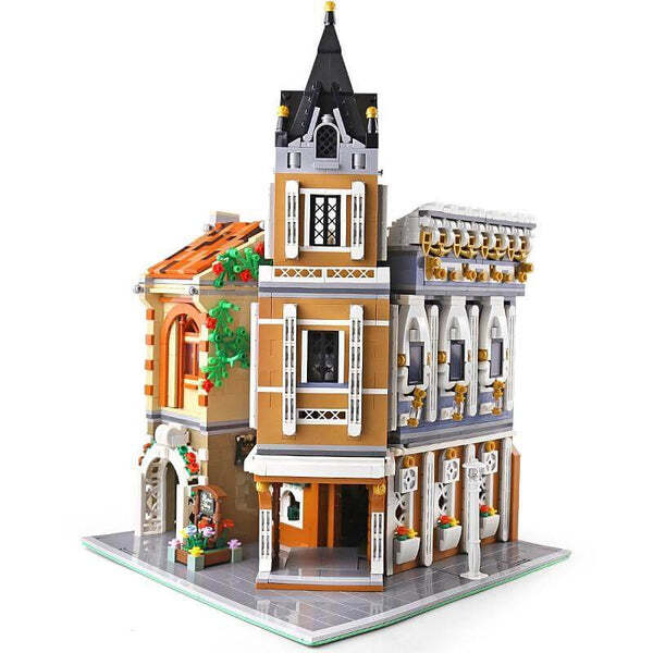 Mould King 16026 Afternoon Tea Restaurant House Brick Model 3039pcs Lighting