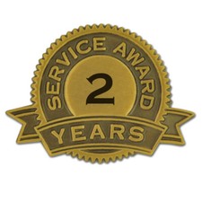 PinMart's 2 Years of Service Award Lapel Pin