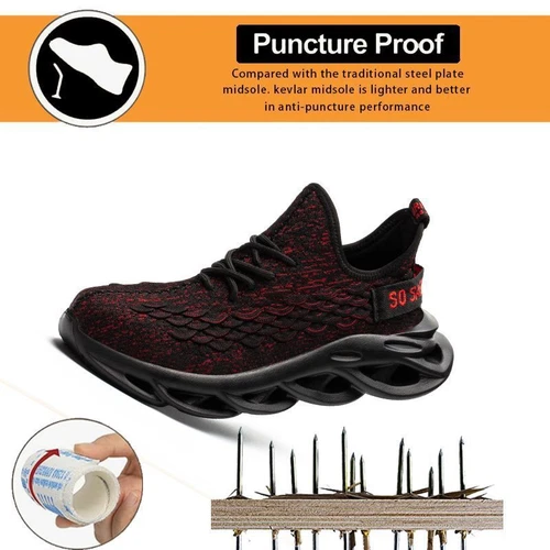 Women Men Safety Shoes Lightweight Trainers Work Steel Toe Non Slip Hiking Boots - Bild 5 von 15