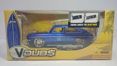 Jada 1/24 V Dubs 1965 Volkswagen 1600 TL Fastback With Surfboard 